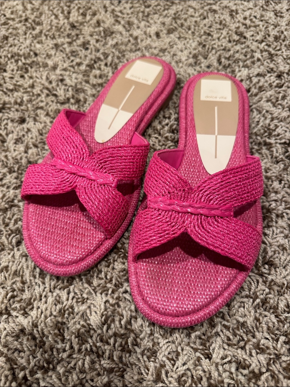 Dolce Vita Hot Pink Braided Sandals SZ 7.5
